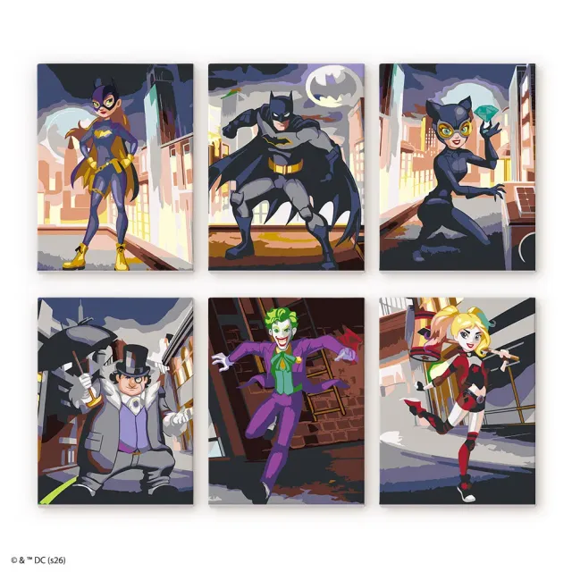 Figured'Art Mini Batman in Gotham City Schilderen op Nummer 6x 15x20