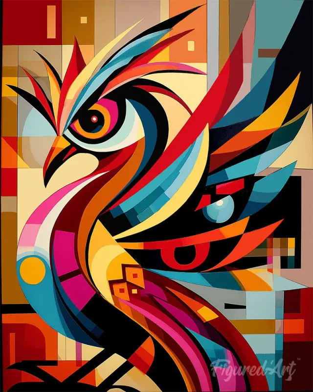 Figured'Art Gedurfd Abstract Vogel schilderen op nummer 40x50 cm