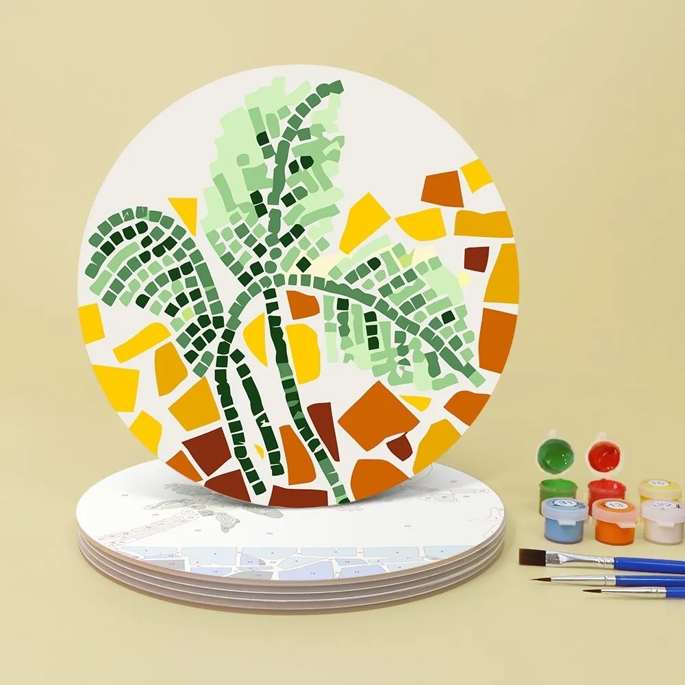 Figured'Art Botanisch Schilderen op Nummer Placemats 20cm 6st
