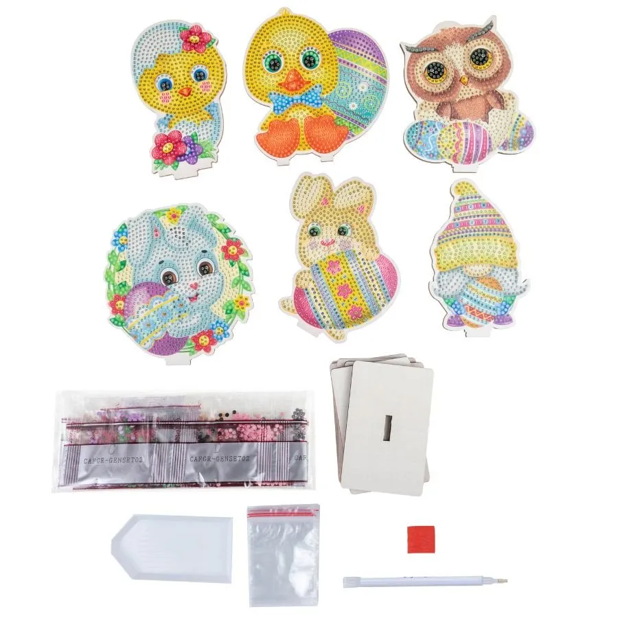 Craft Buddy Crystal Art Buddies Easter diamond painting set van 6