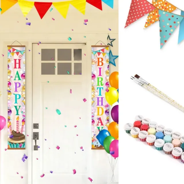 Figured'Art DIY Deur Banners Feestdecoraties schilderen op nummer 20x120 cm