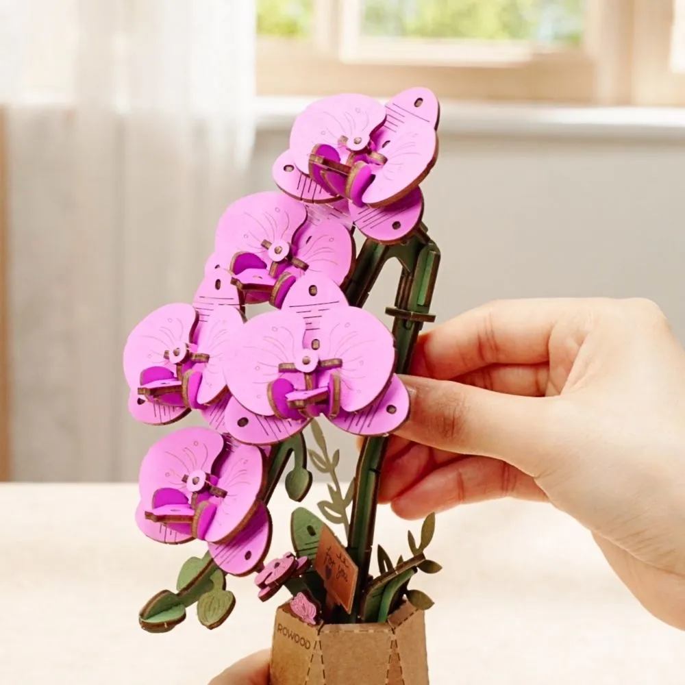Figured'Art Paarse Mottenorchidee 3D puzzel 102 stukjes