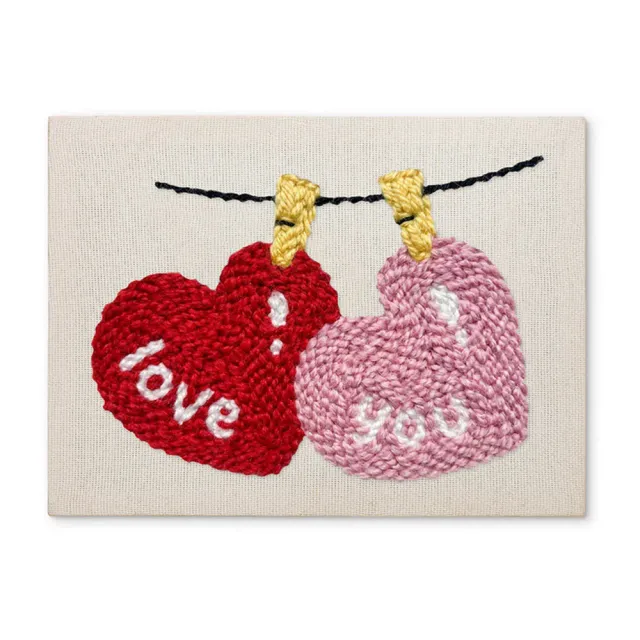 Figured'Art Liefde in de Lucht punch needle 20x30 cm frame