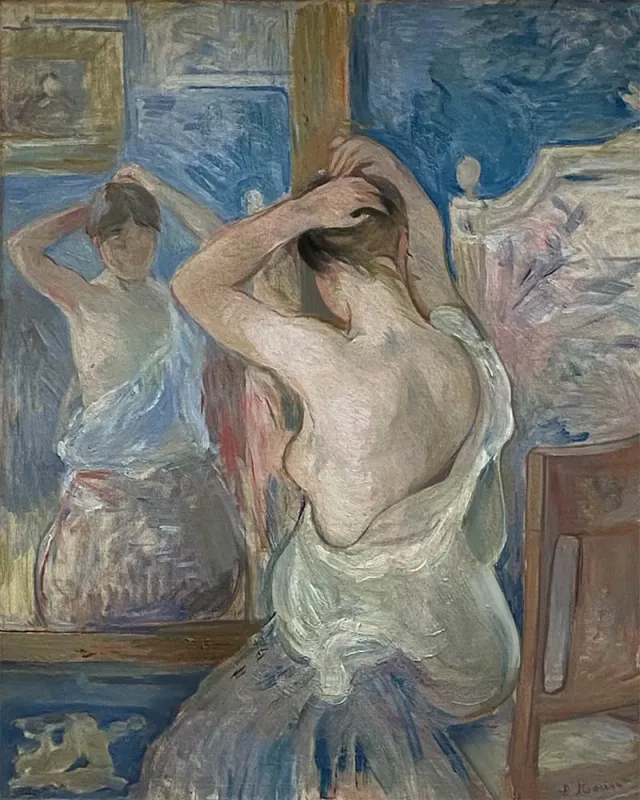 Figured'Art Voor de spiegel Morisot schilderij 40x50 cm gevorderd