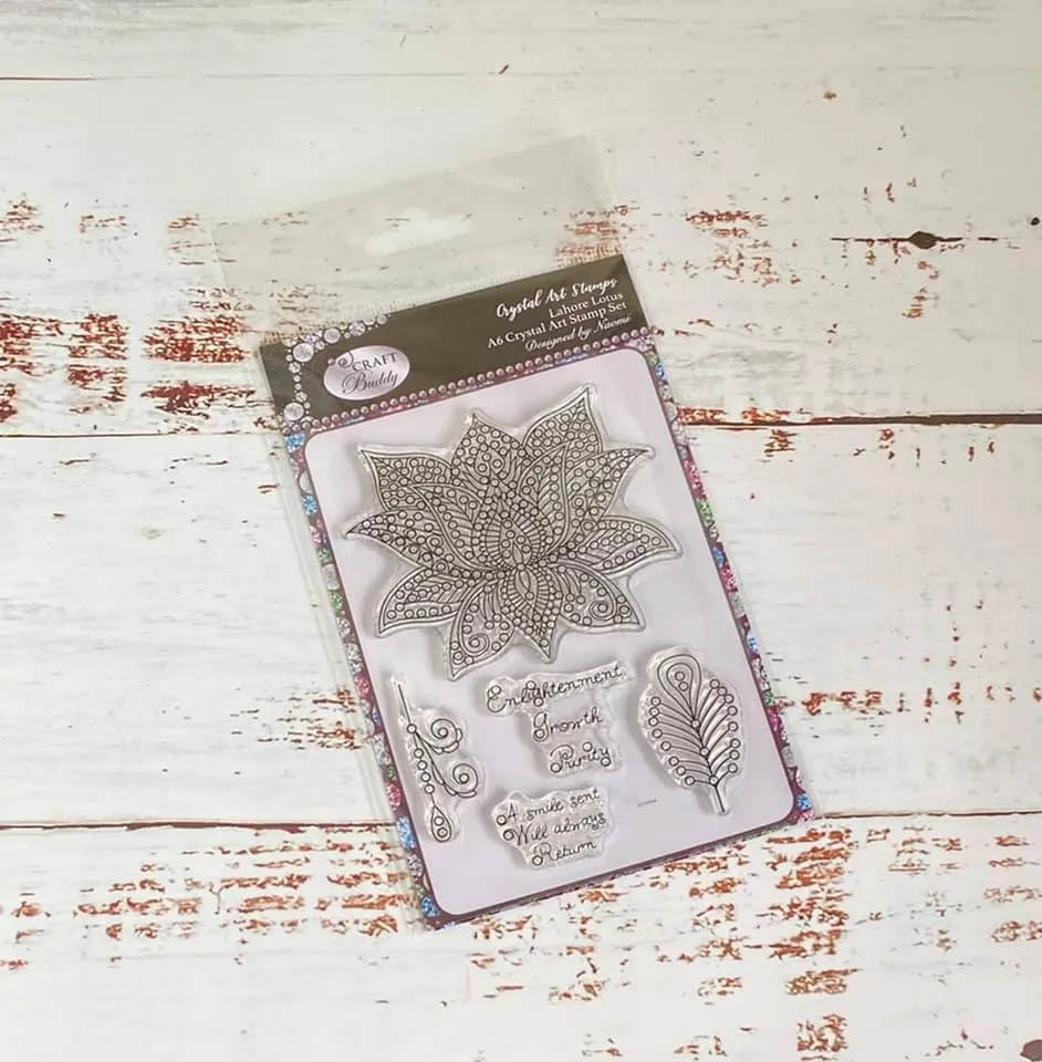 Craft Buddy Crystal Art Lahore Lotus stempelset A6
