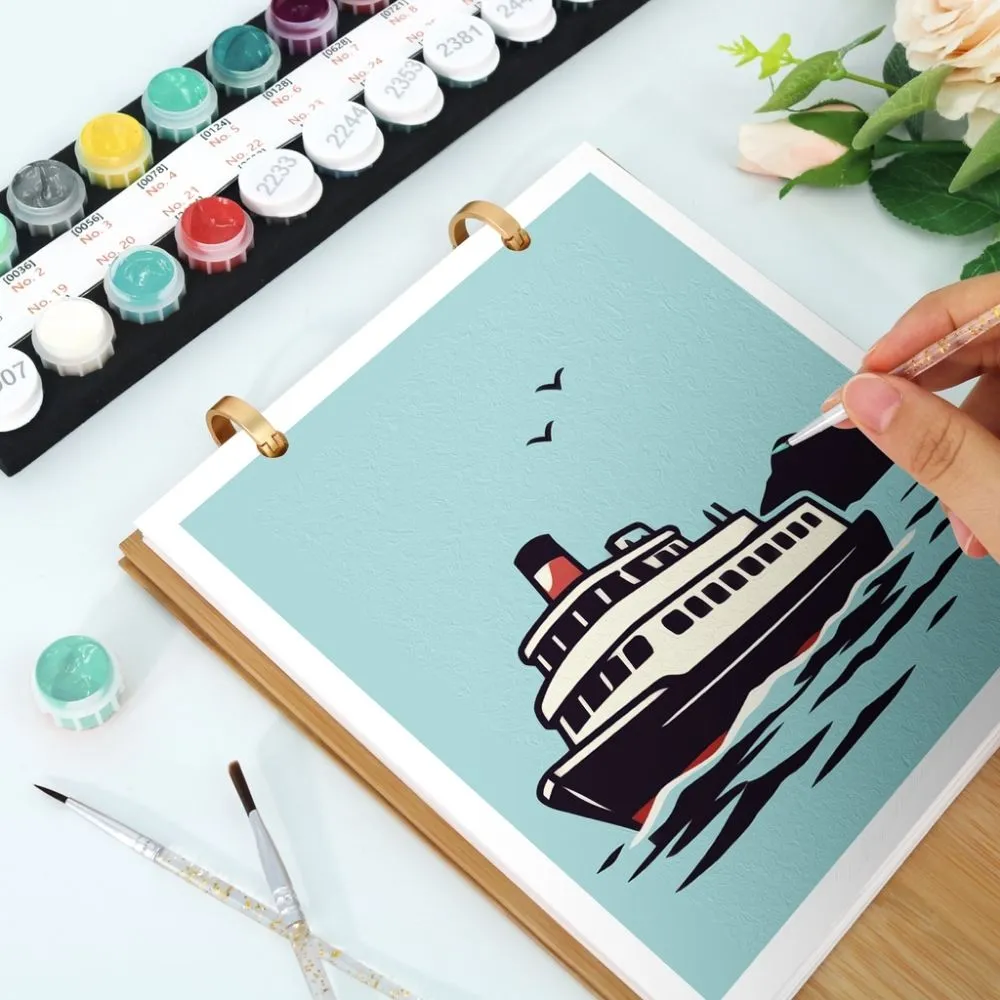 Figured'Art Op Reis kalender 2027 schilderen op nummer vintage