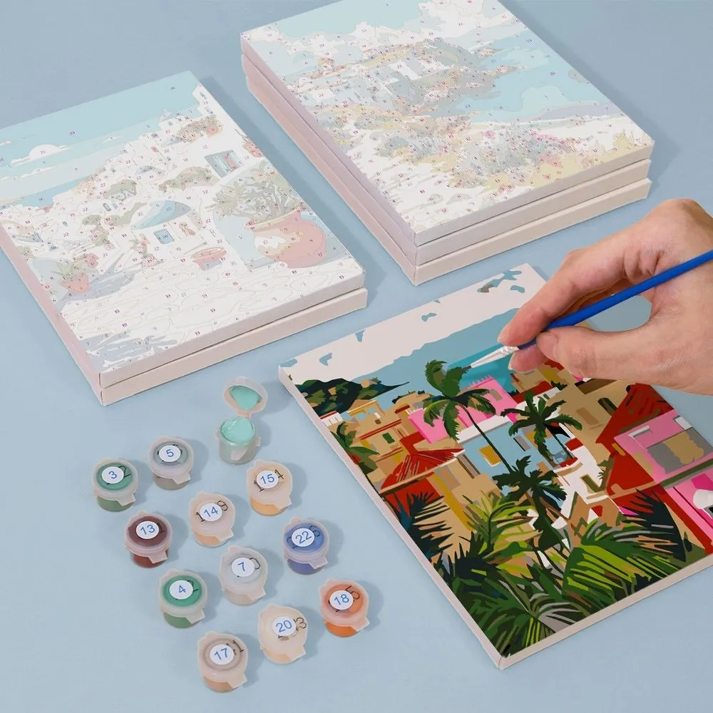 Figured'Art Mini Mediterrane Taferelen schilderen op nummer 6x 15x20 zomer