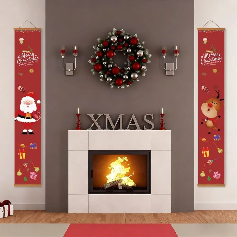 Figured'Art Schilderen op Nummer Deurbanner Feestelijke Groeten 20x120 kerst