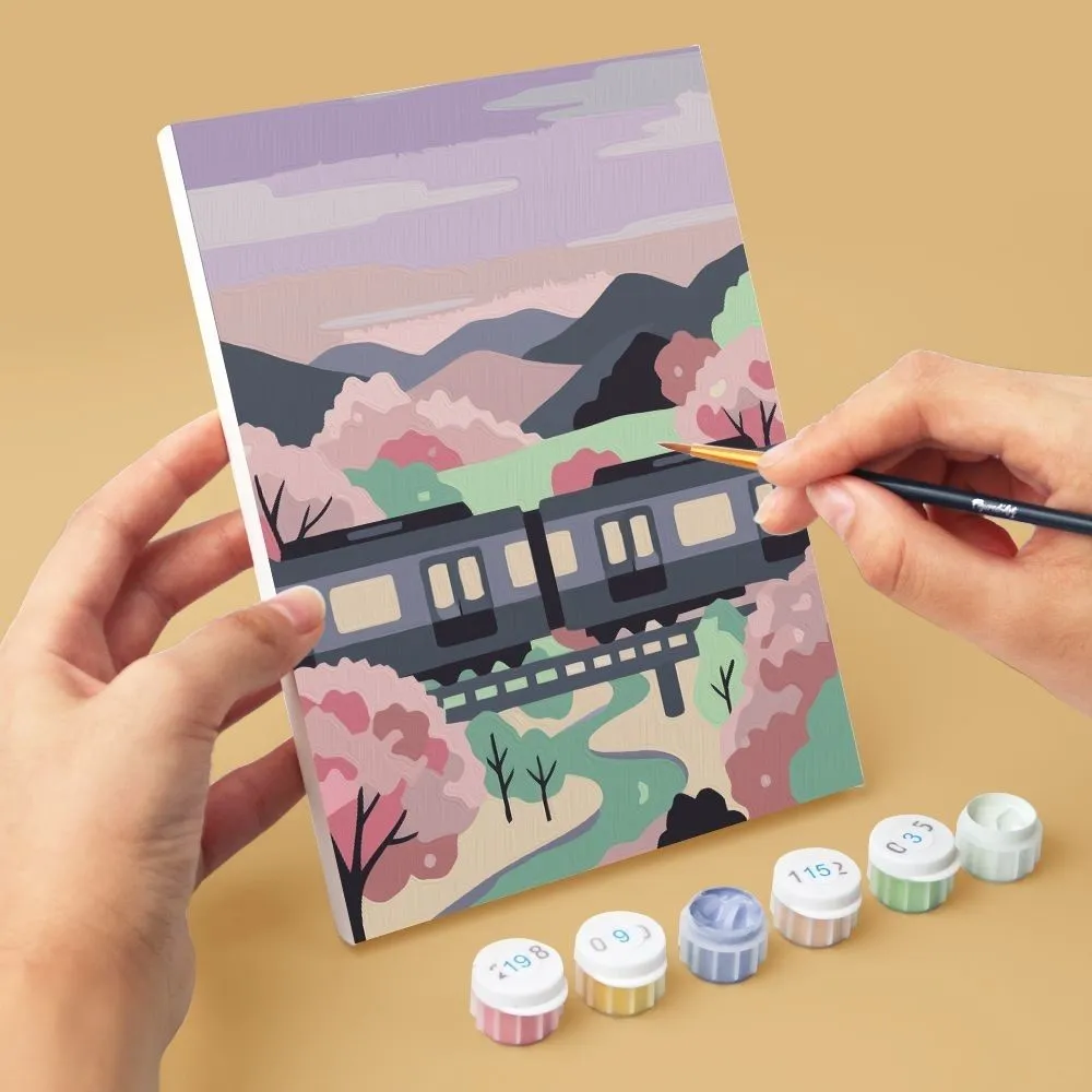 Figured'Art Mini Lente in Tokio schilderen op nummer 15x20cm 6 doeken