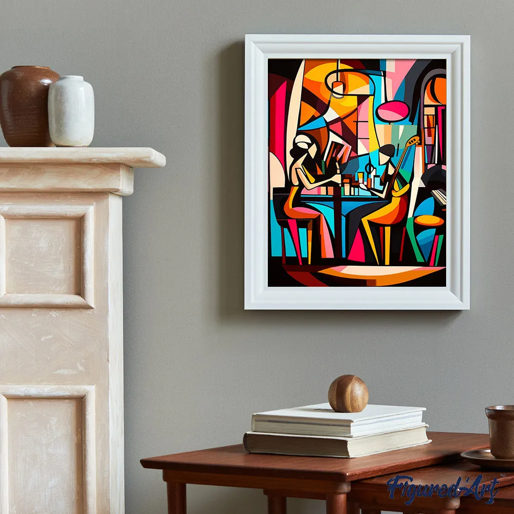 Figured'Art Gedurfd Abstract Jazzbar schilderen op nummer 40x50 cm