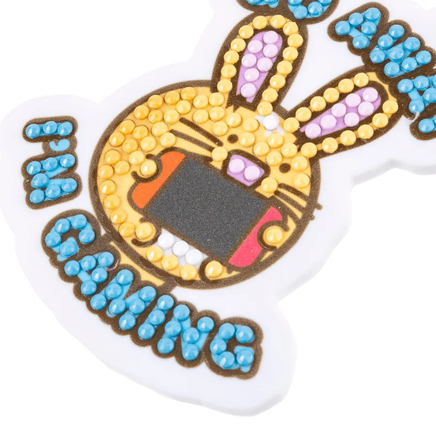 Craft Buddy Crystal Art Go Away I'm Gaming sleutelhanger Ollie 9cm