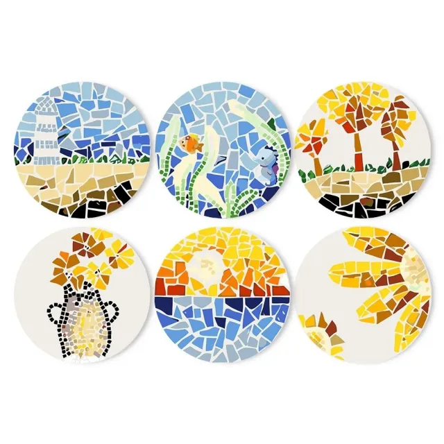 Figured'Art Kustleven placemats schilderen op nummer 20cm 6 stuks