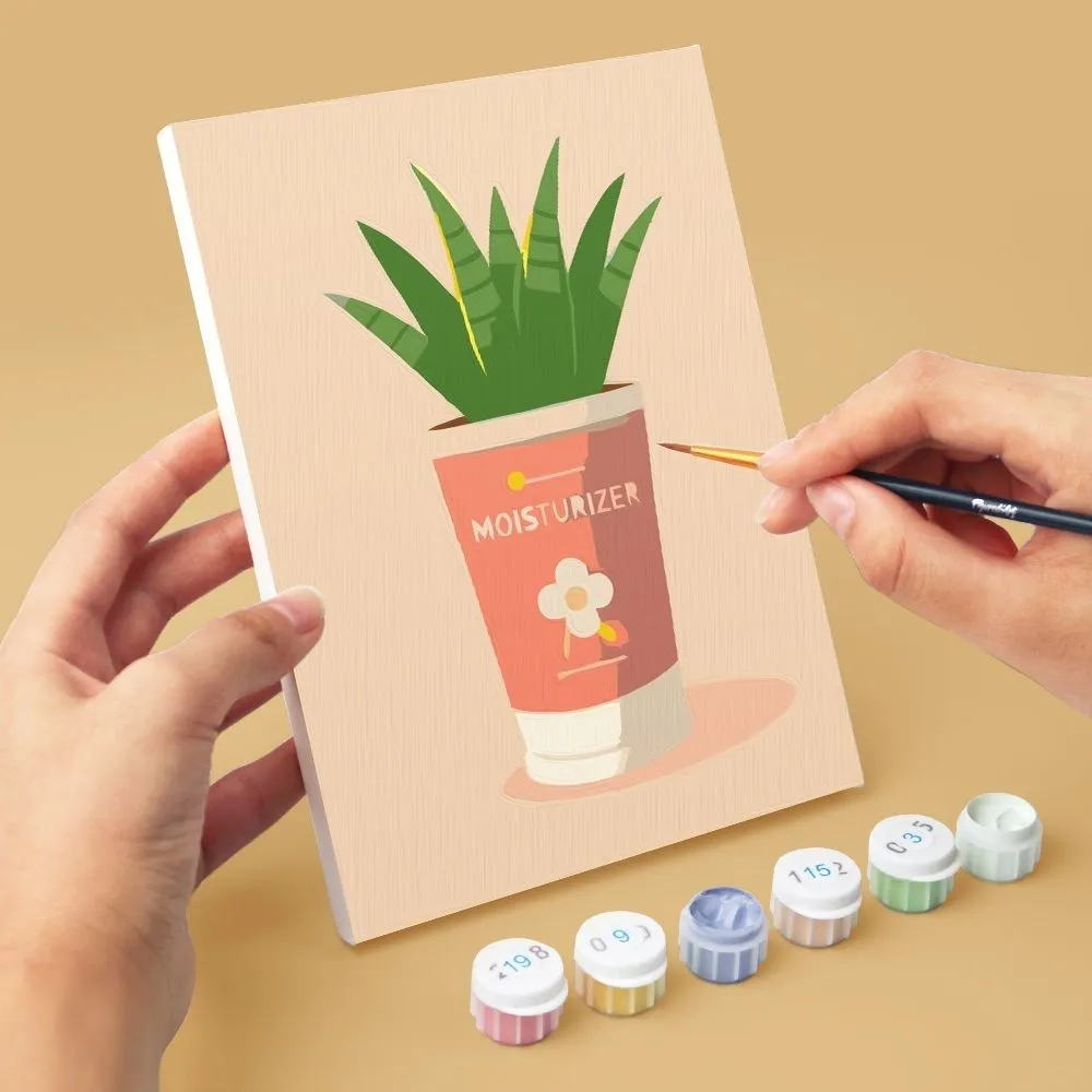 Figured'Art Mini Dagelijkse Plantenpotten schilderen op nummer 6x 15x20cm