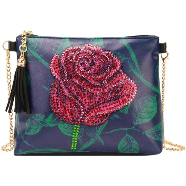 Figured'Art Rode Roos tas diamond painting 18x15x3cm PU