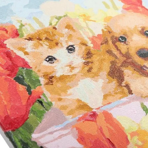Craft Buddy Paint by Numbers Tulip Field canvas kit 30x30cm