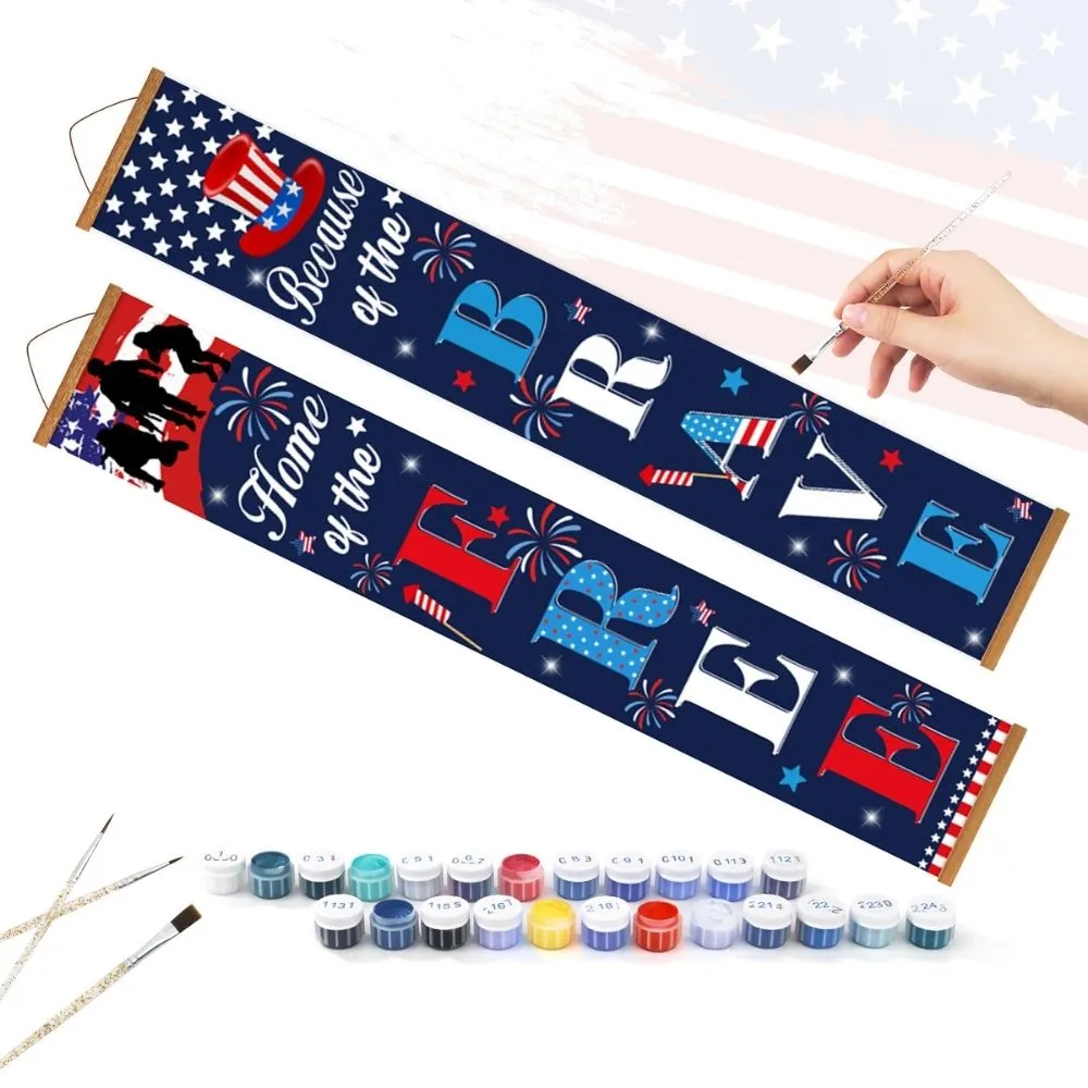 Figured'Art DIY Deur Banners Amerikaanse Guirlande 20x120 2 stuks