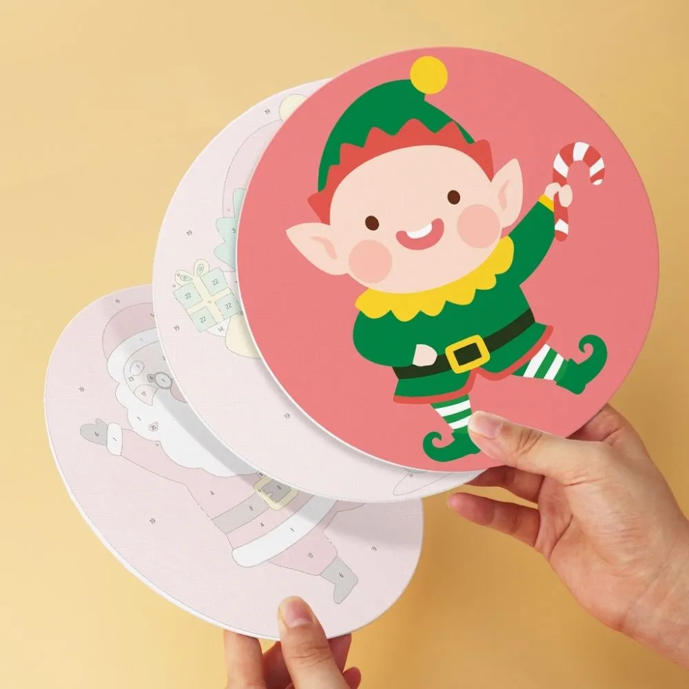 Figured'Art Mini Serie Kerstpersonage schilderen op nummer 6x Ø20cm kerst