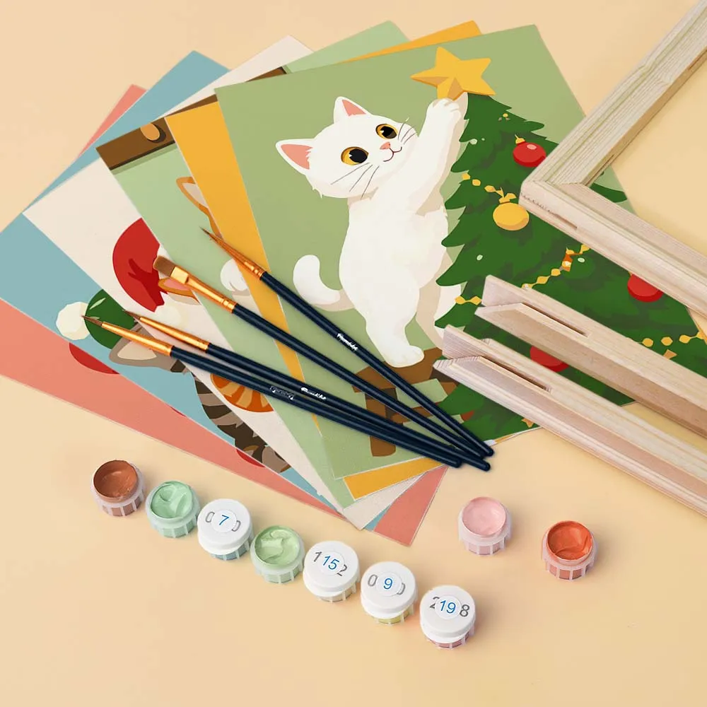 Figured'Art Mini Vakantieavonturen van Kittens schilderen op nummer
