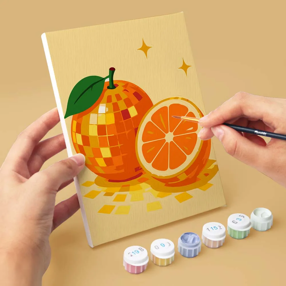 Figured'Art Disco Fruit Collectie schilderen op nummer 15x20 cm 6 stuks
