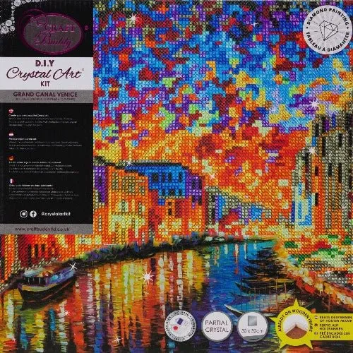 Craft Buddy Crystal Art Grand Canal Venice diamond painting 30x30cm