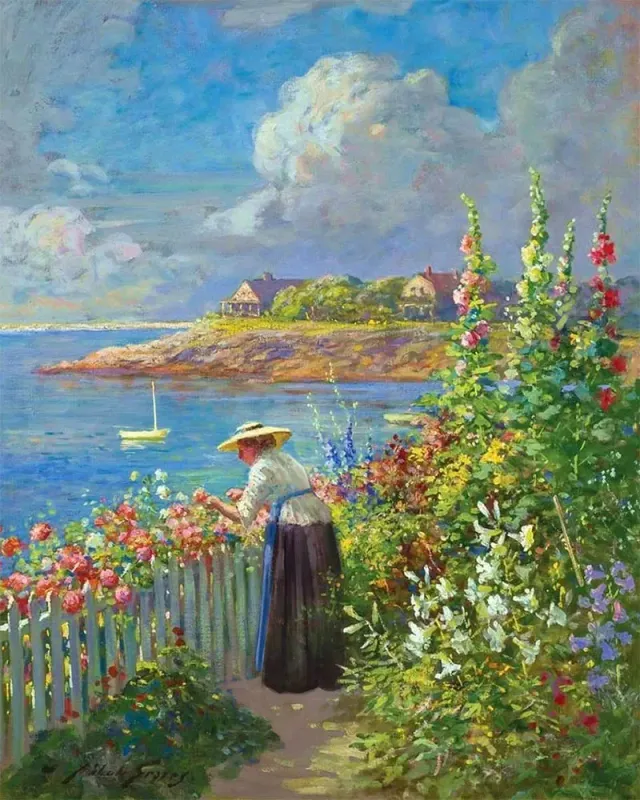 Figured'Art In the Garden Graves schilderen op nummer 40x50 cm