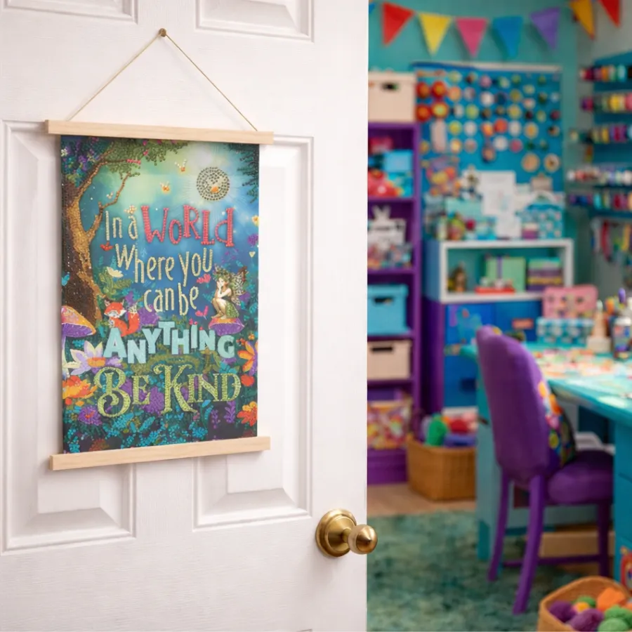 Craft Buddy Crystal Art Be Kind Scroll 20x30 cm partial