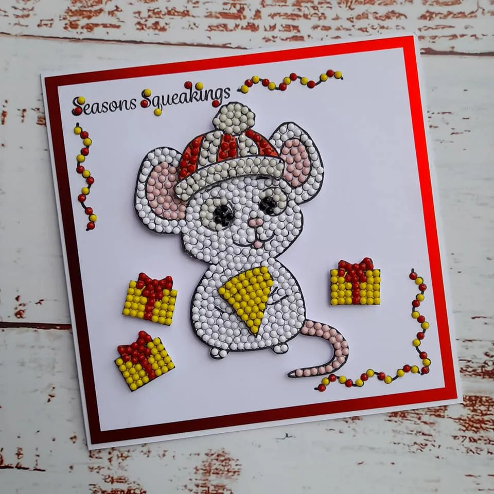 Craft Buddy Crystal Art Squeak the Mouse stempels A6 6 stuks