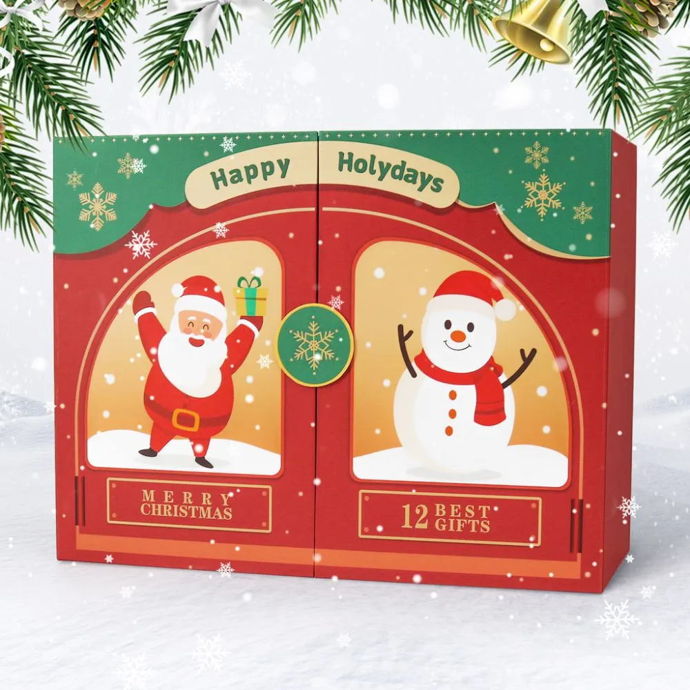 Figured'Art Gezellig & Feestelijk schilderen op nummer adventskalender rood 12 deurtjes