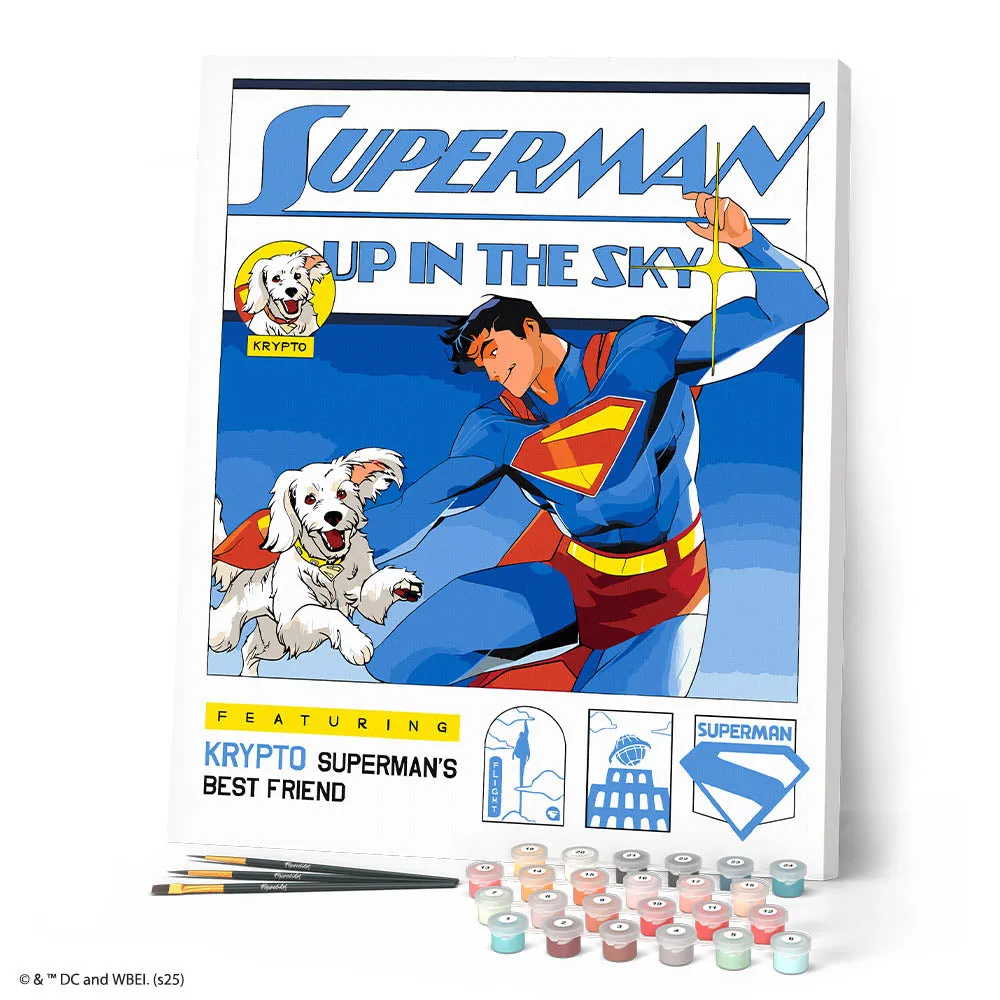 Figured'Art Superman in de lucht schilderen op nummer 40x50cm collector