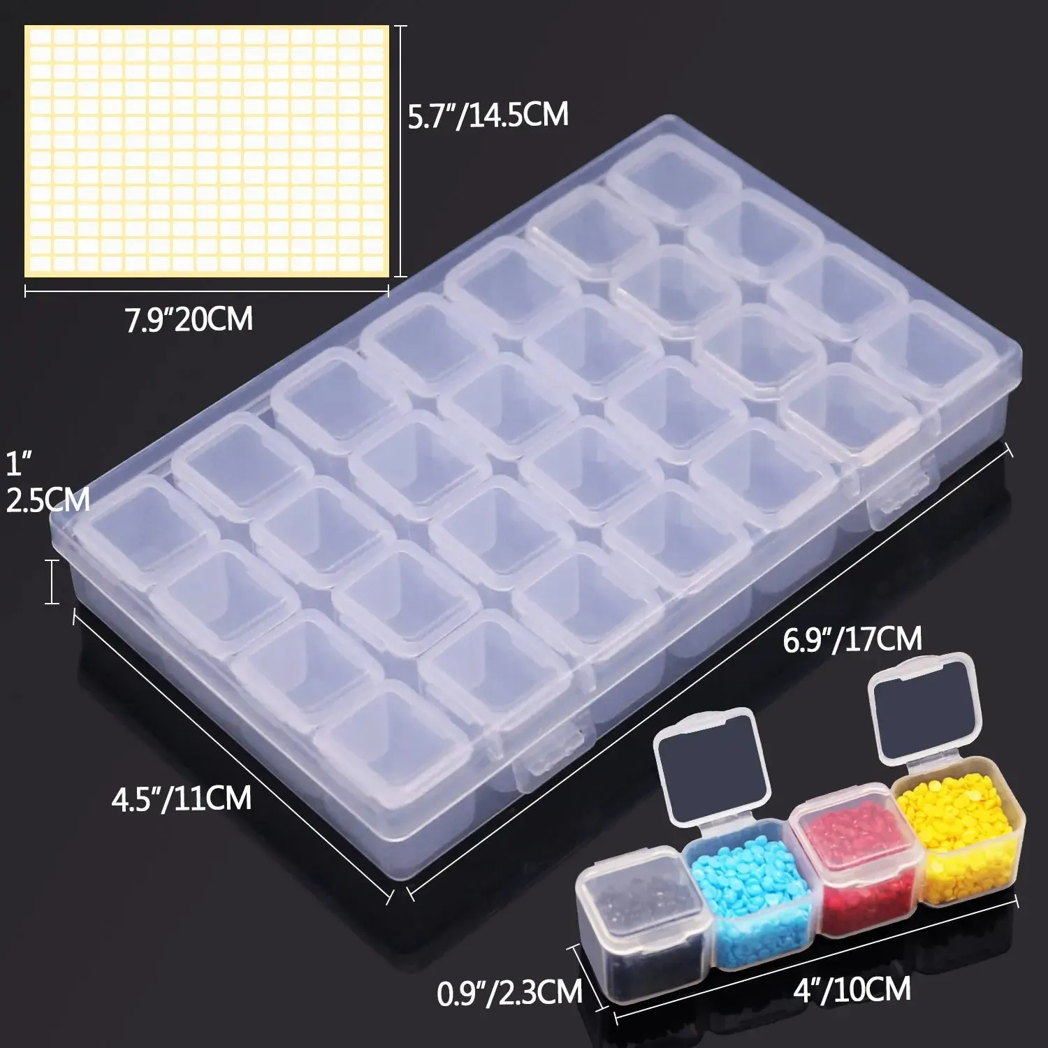 ARTDOT Diamond Painting opbergdoos 28 vakjes 2 stuks