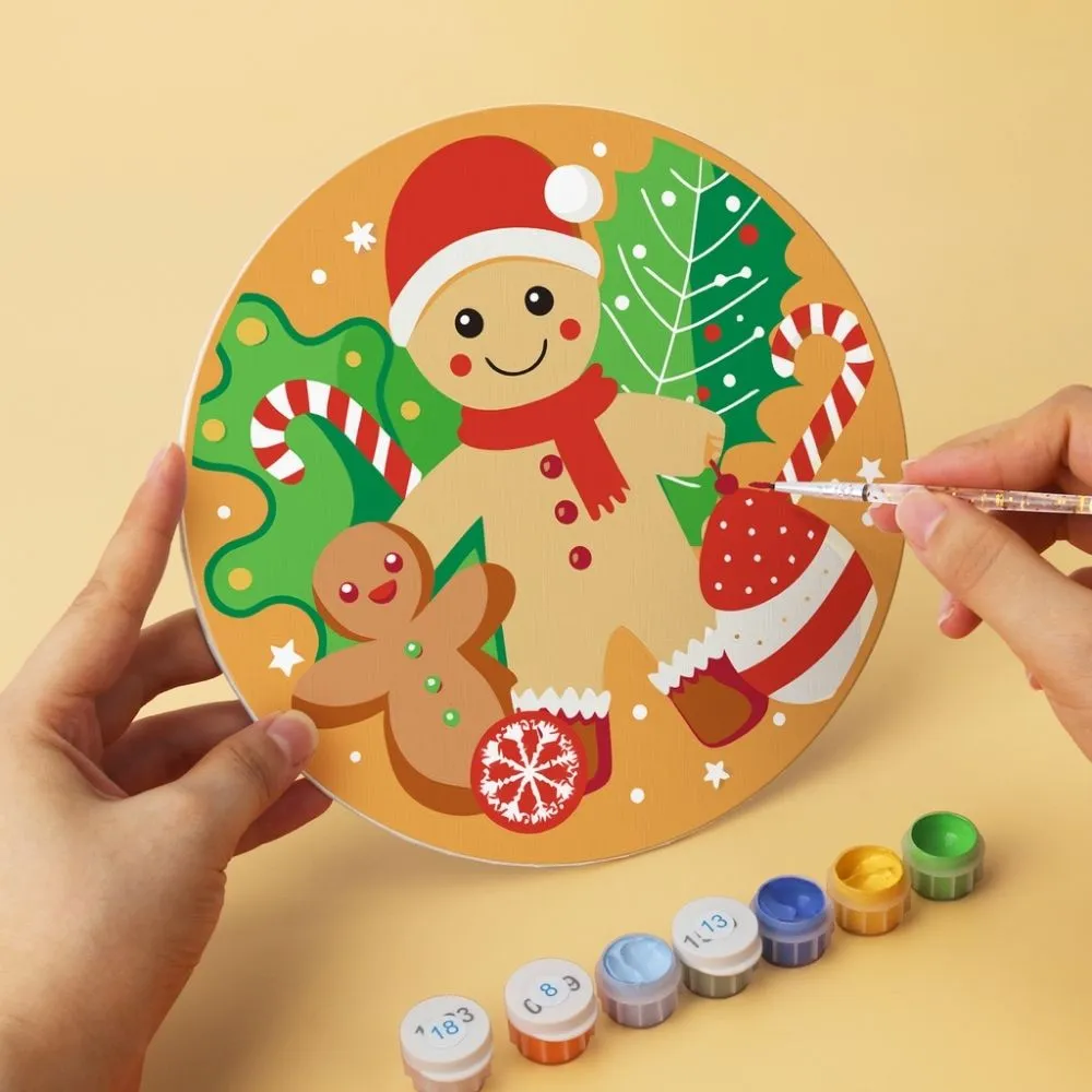 Figured'Art Mini Kerstlekkernijen schilderen op nummer 6x Ø20cm kerst
