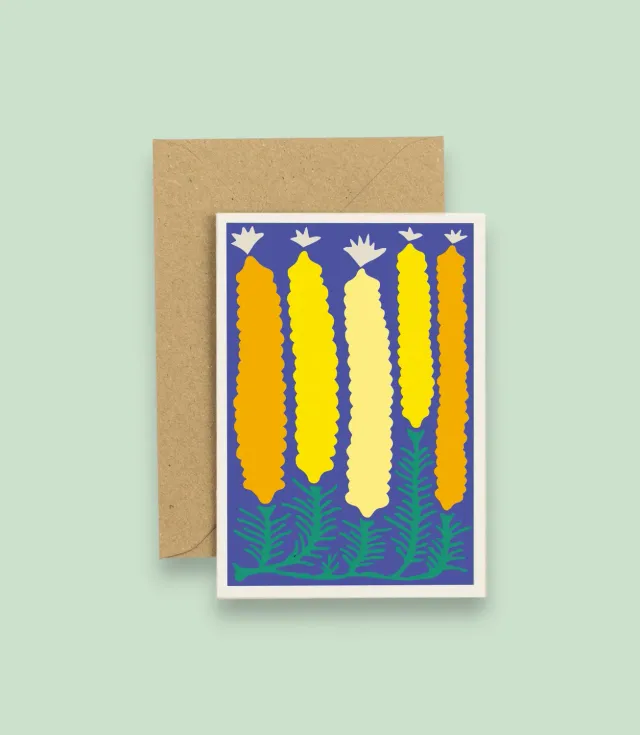 Studio Wald Pop Card 6 wenskaart A6 blanco bloemen
