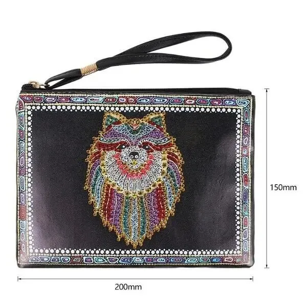 Figured'Art Glanzende Hond diamond painting polstas 20x15 cm