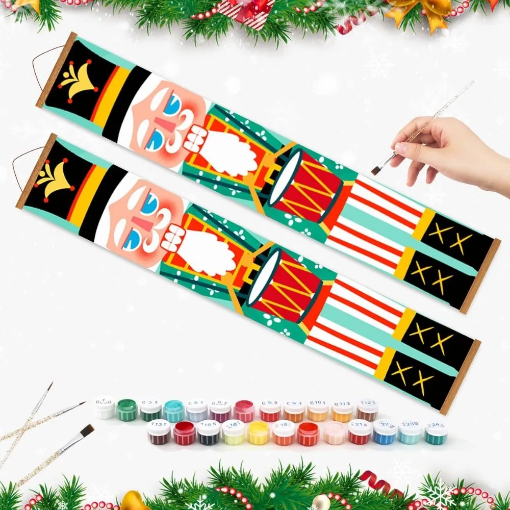 Figured'Art De Speelgoed Soldaat deur banners schilderen op nummer 2x 20x120cm kerst