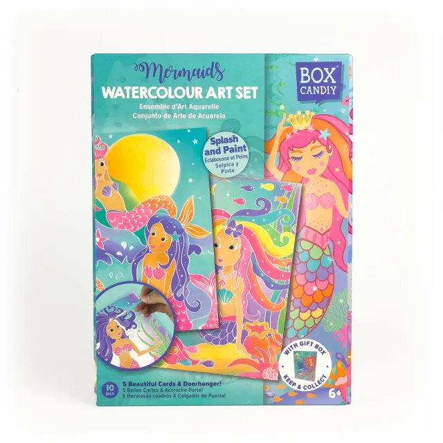 Box Candiy Mermaids Watercolour Art Set verfset 6 kleuren