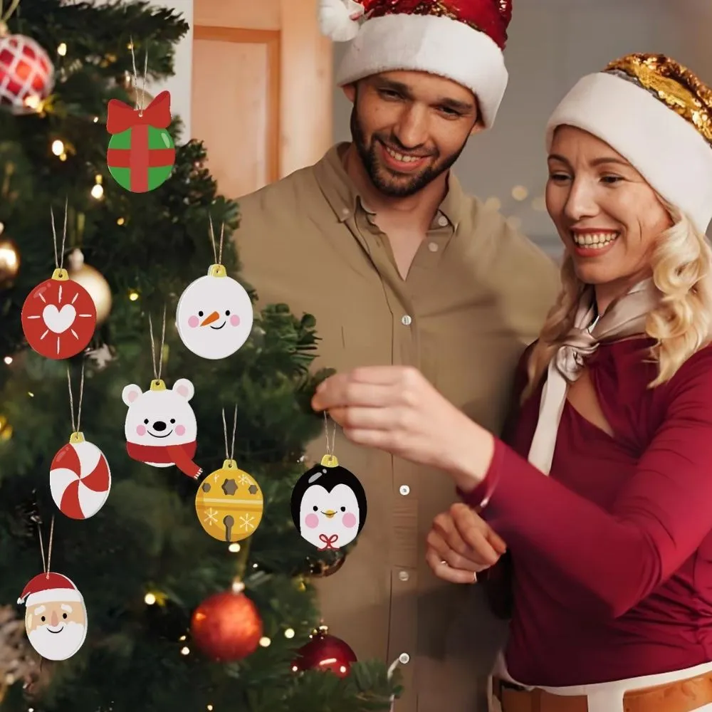 Figured'Art IJsbeer Pinguïn Kerstman kerstornamenten schilderen op nummer
