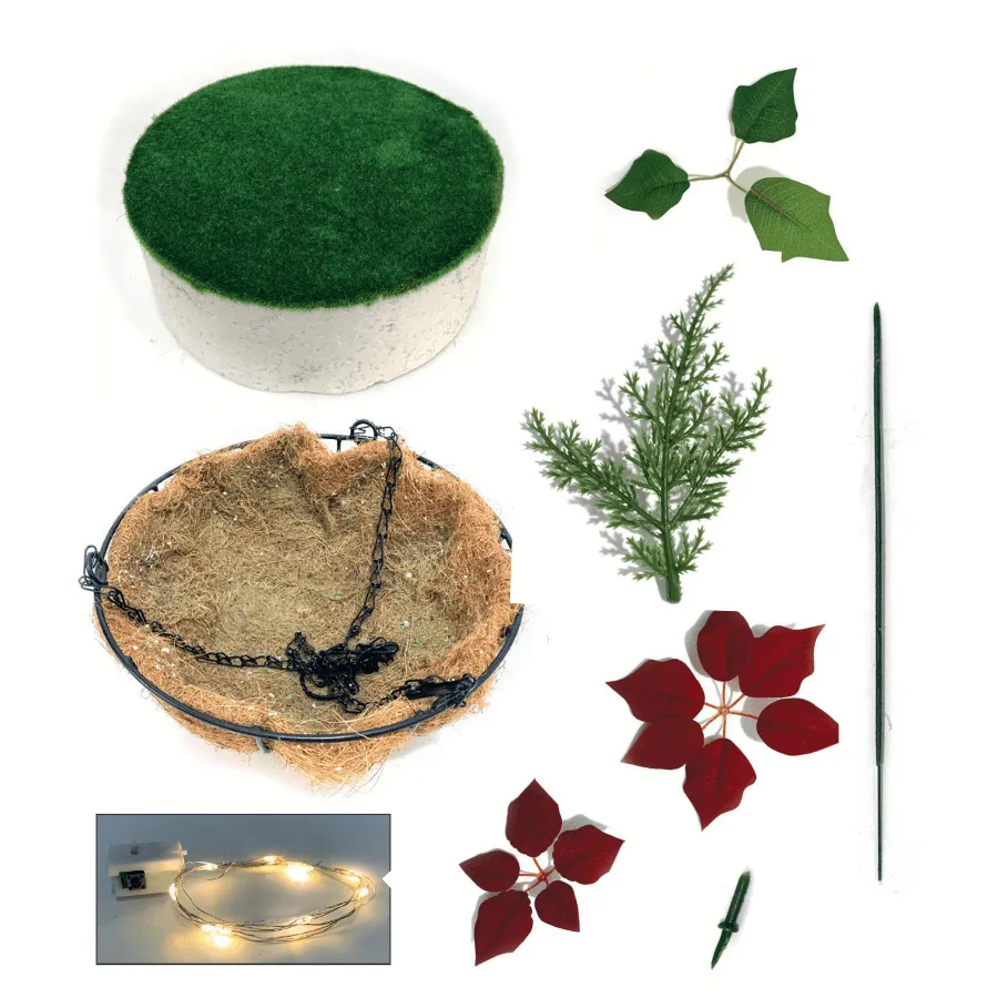 Craft Buddy Forever Flowerz Poinsettia LED hangmand knutselset 10 bloemen