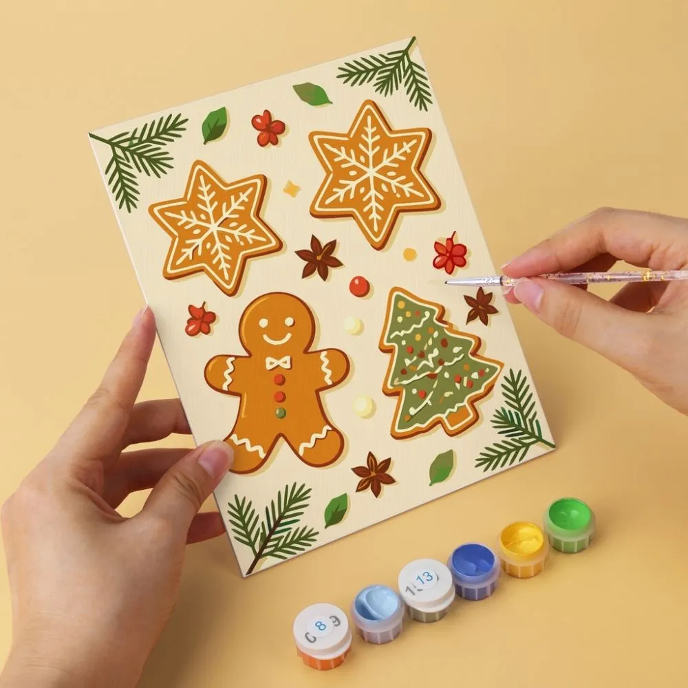 Figured'Art Mini Serie Kerstdetails schilderen op nummer 15x20cm 6 stuks