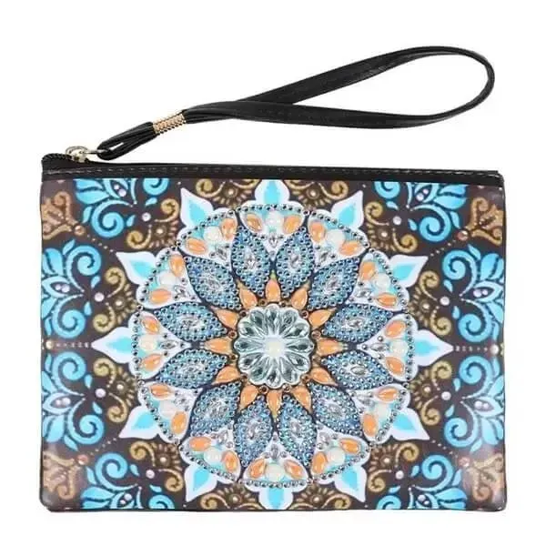 Figured'Art Blauwe Mandala polstas diamond painting 20x15cm
