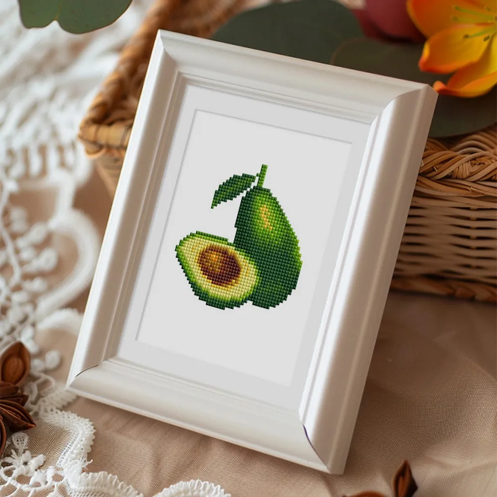 Figured'Art Bonsai en Avocado diamond painting 2 stuks 15x20cm