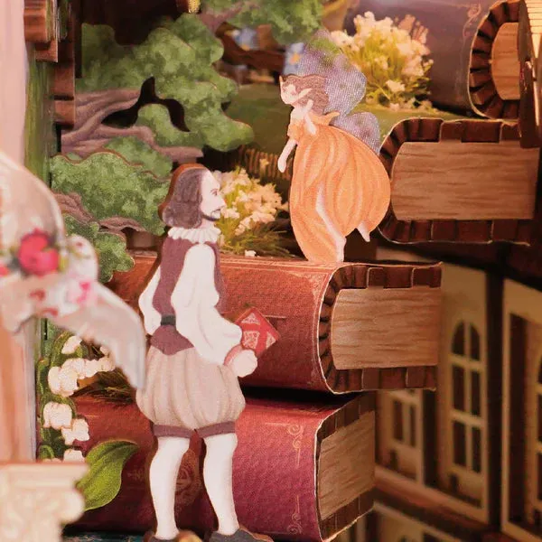 Figured'Art Shakespeare's Vers book nook 24,5 cm verlicht