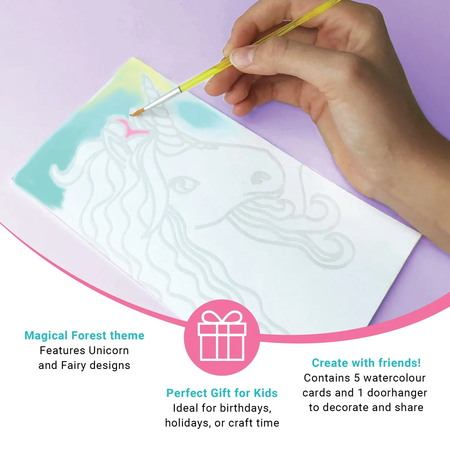 Box Candiy Magical Unicorns Watercolour aquarel verfset
