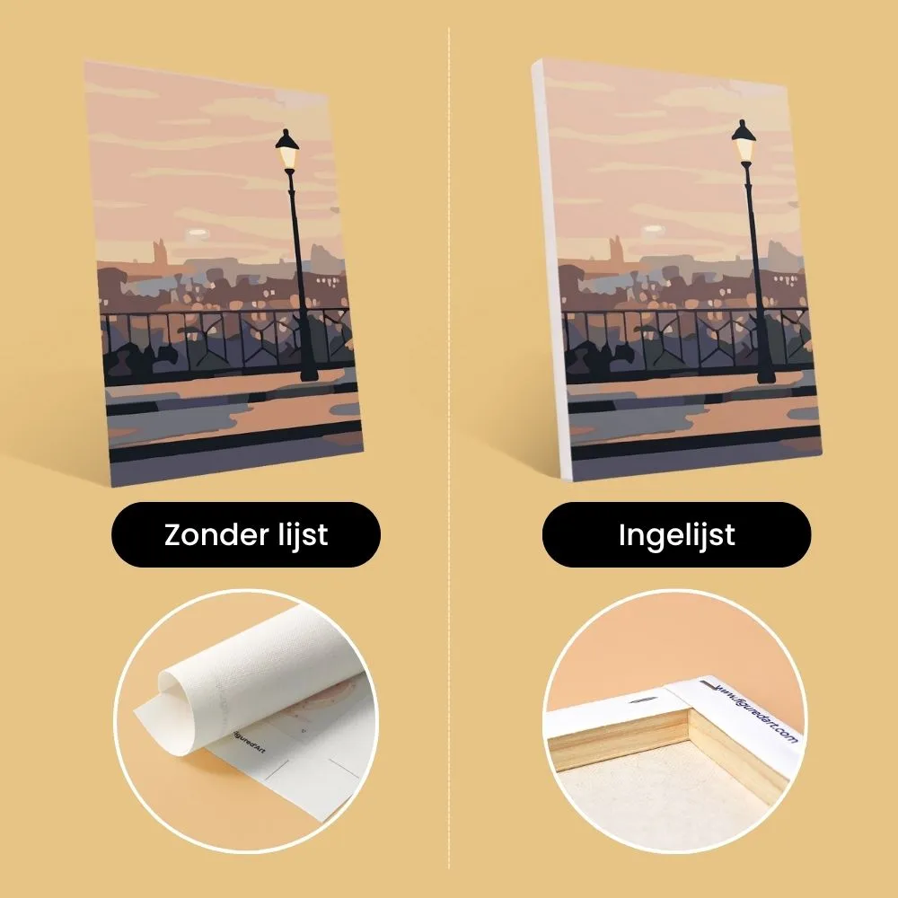 Figured'Art Parijse Charme mini schilderen op nummer 15x20 6 stuks stad