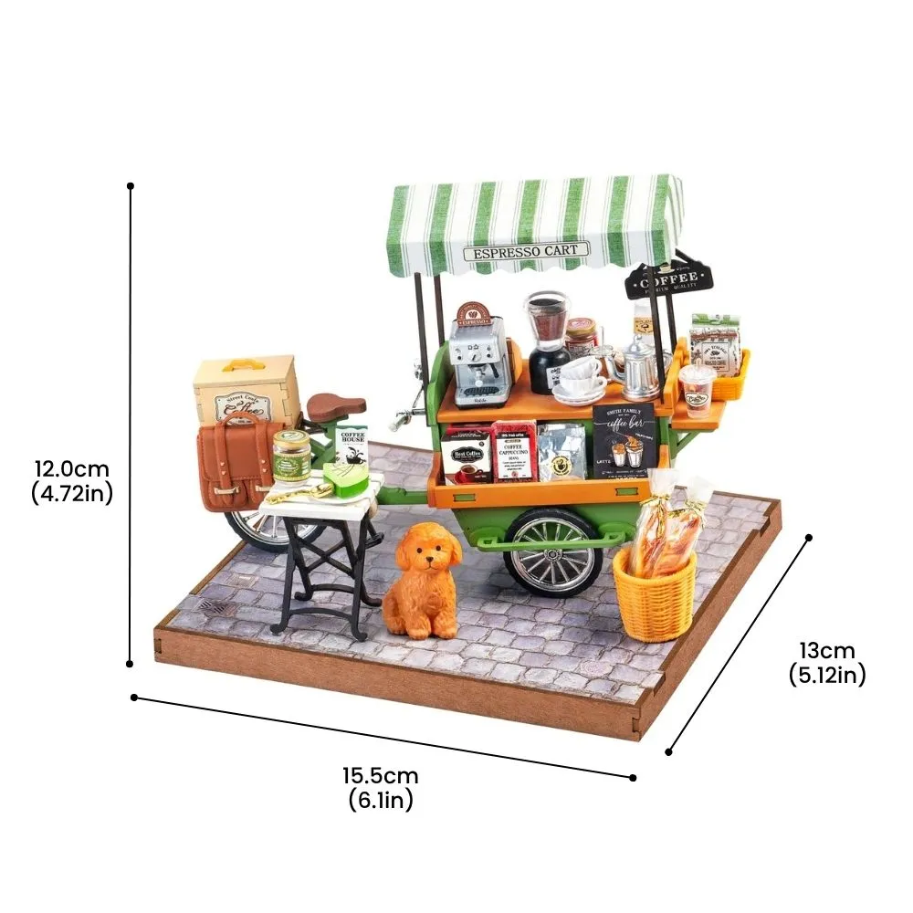 Figured'Art Aromatische koffiekar 3D puzzel 162 stukjes