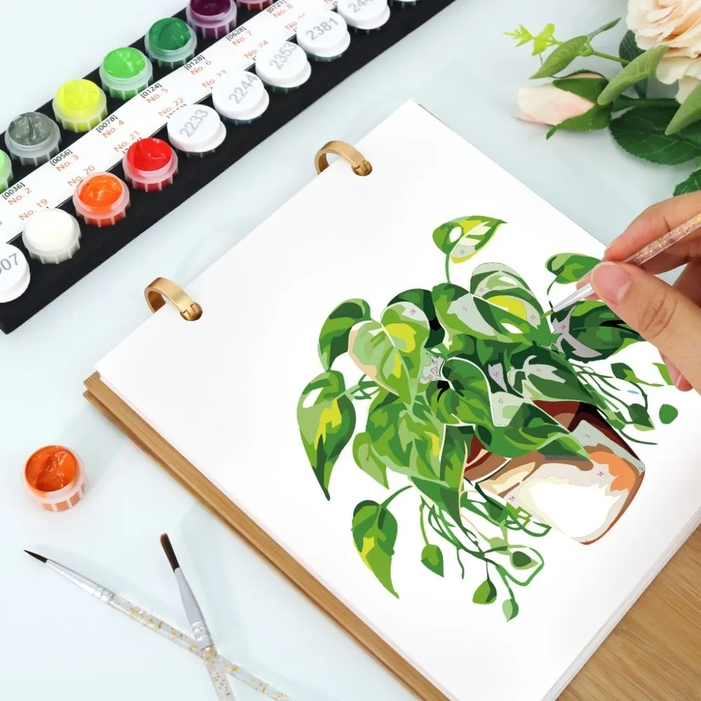 Figured'Art Kamerplanten in Pot kalender schilderen op nummer 2027