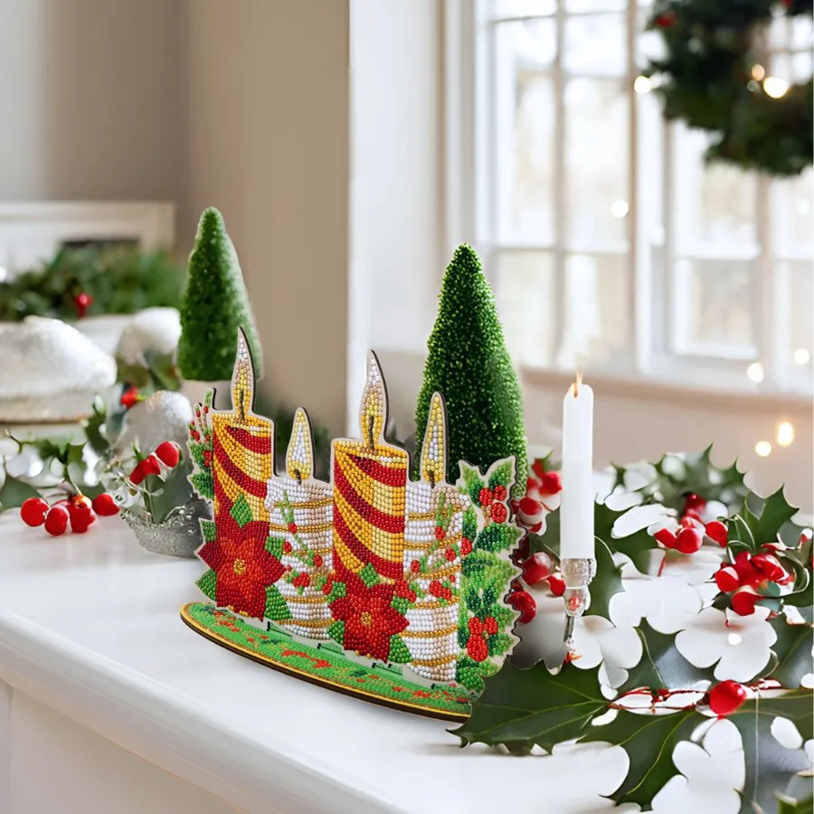 Craft Buddy Crystal Art Christmas Candles 3D scene