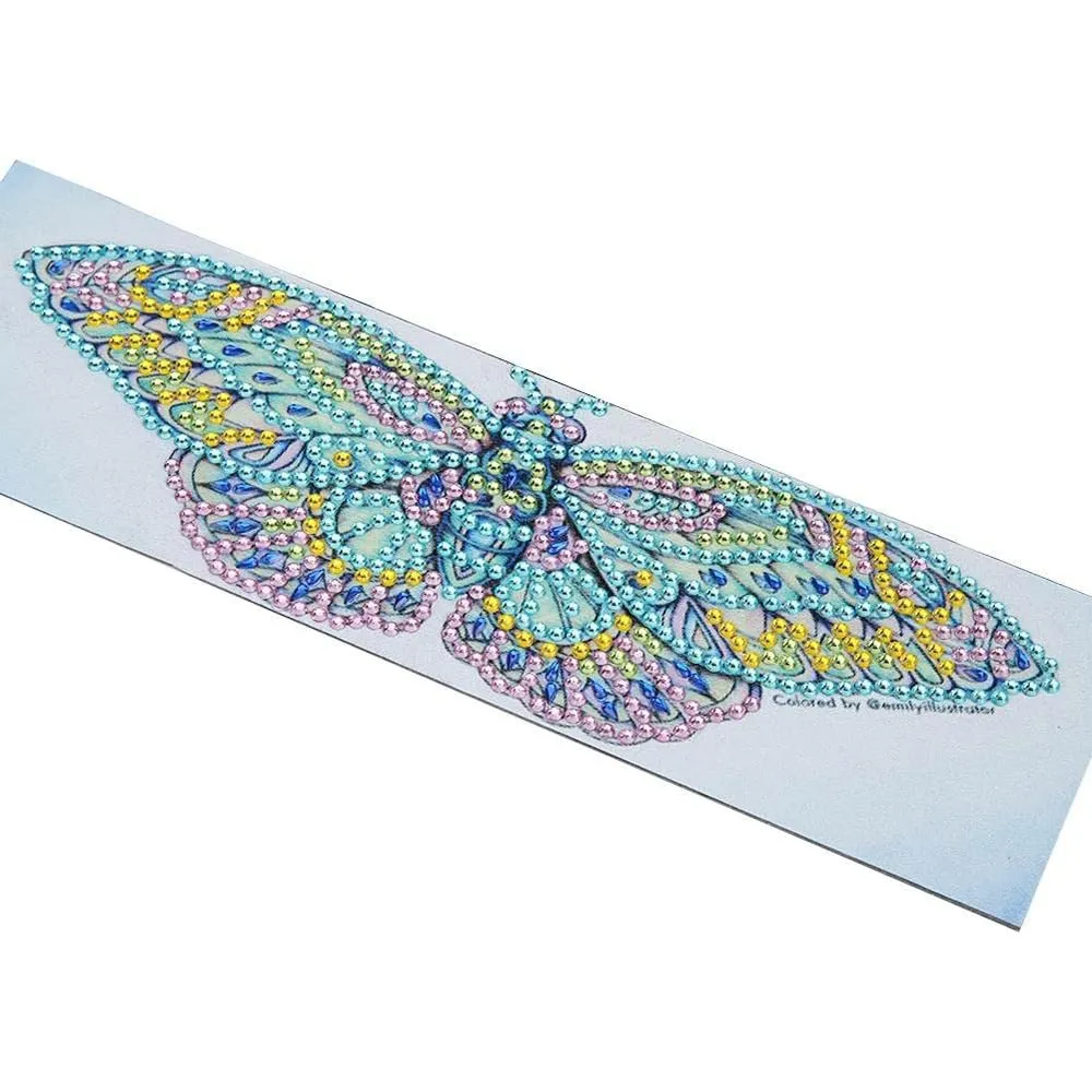 Figured'Art Vlinder diamond painting boekenlegger 21x6cm met stras