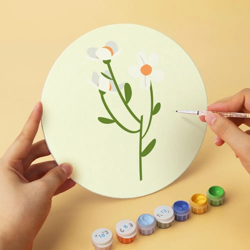 Figured'Art Delicaat bloemblaadje schilderen op nummer 6x Ø20cm