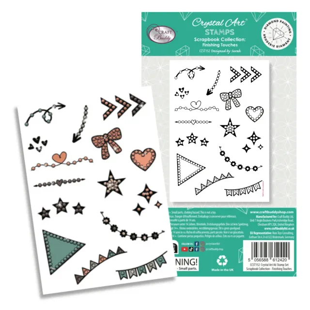 Craft Buddy Crystal Art Finishing Touches stempelset A6 polymeer