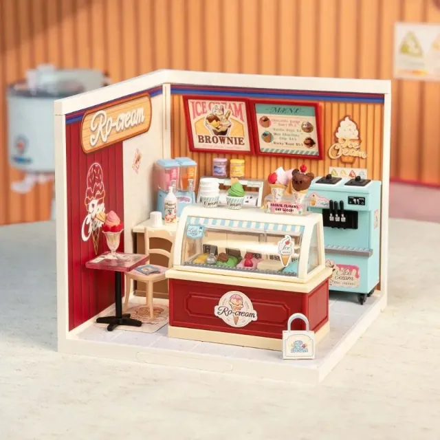 Figured'Art Smaakvol ijs DIY miniatuurhuisje 16cm ijswinkel